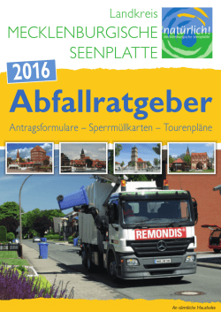 Abfallratgeber - Landkreis Mecklenburgische Seenplatte