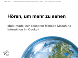 H&ouml;ren, um mehr zu sehen