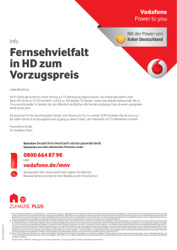 Fernsehvielfalt in HD zum Vorzugspreis