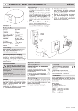 Aufputz-Sender RTS41 Telefon-Rufweiterleitung