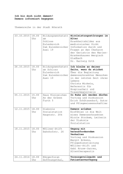 Ich bin doch nicht dement! Demenz informiert begegnen
