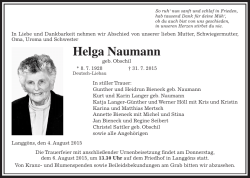 Helga Naumann - Zurück zu mittelhessen