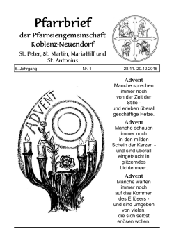 Pfarrbrief Dezember - Pfarreiengemeinschaft Koblenz
