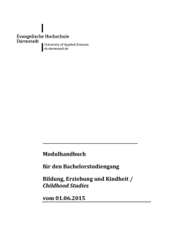 Modulhandbuch - Evangelische Hochschule Darmstadt