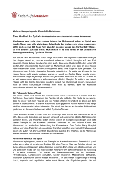 Eine Kindheit im Spital &ndash; die Geschichte des chronisch kranken