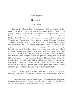 Kindheit. 1819-34 - Robert Schumann Forschungsstelle