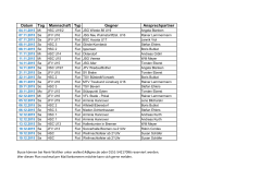 Datum Tag Mannschaft Typ Gegner Ansprechpartner