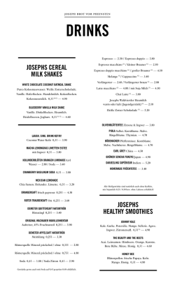 DRINKS - Joseph