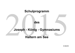 Unser Schulprogramm (Stand 01.08.2015)
