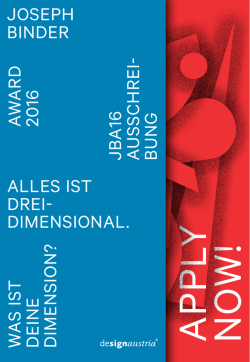 Joseph Binder 2016 - Creative Industries Styria