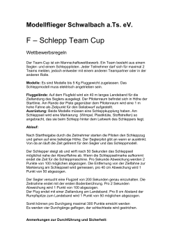 F – Schlepp Team Cup - Modellflieger Schwalbach eV
