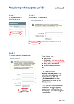 Hilfe beim erstmaligen Einstieg ins Kundenportal