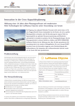 Innovation in der Crew-Kapazit&auml;tsplanung bei der