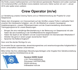 Crew Operator (m/w)