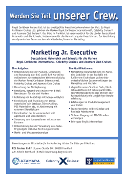 Marketing Jr. Executive Werden Sie Teil unserer Crew.