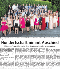 Hundertschaft nimmt Abschied Eine spritzige Angelegenheit