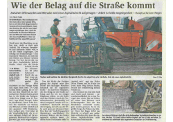 Wie der Belag auf die Straße kommt