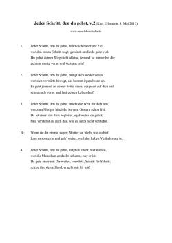 Jeder Schritt, den du gehst, v.2(Kurt Erlemann, 3. Mai 2015)