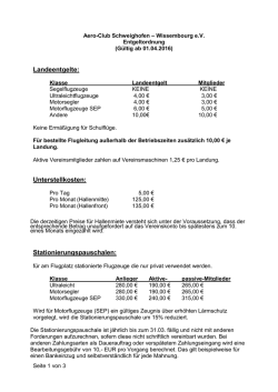 Entgeltordnung - Aero -Club Schweighofen Wissembourg eV