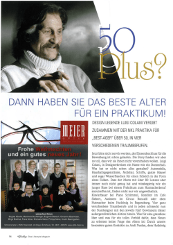 Gladdys Colani vergibt Praktika