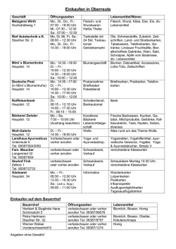 Einkaufen in Oberreute
