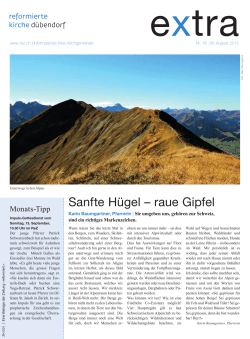 Sanfte Hügel – raue Gipfel