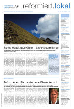 Auf zu neuen Ufern – der neue Pfarrer kommt Sanfte Hügel, raue