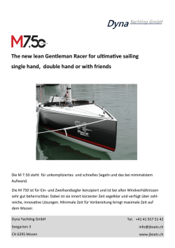 The new lean Gentleman Racer for ultimative sailing single hand