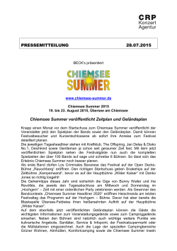 PRESSEMITTEILUNG 28.07.2015 Chiemsee