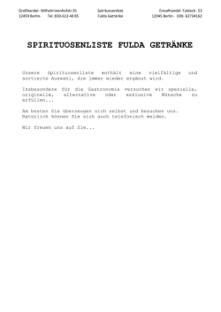 Spirituosenliste I