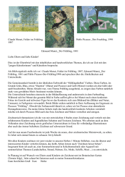 Claude Monet, Felder im Frühling, Pablo Picasso-, Der