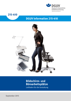 DGUV Information 215-410 „Bildschirm- und