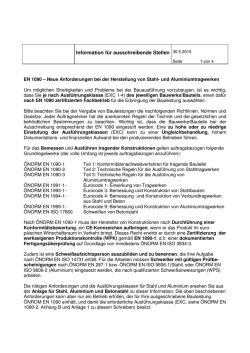 Information f&uuml;r ausschreibende Stellen