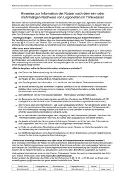 Hinweise zur Information der Nutzer nach dem ein