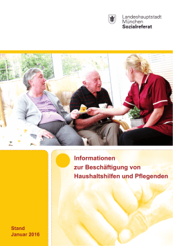 Informationen zur Besch&auml;ftigung von Haushaltshilfen und Pflegenden