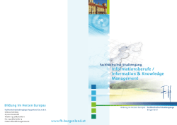 Informationsberufe / Information & Knowledge Management