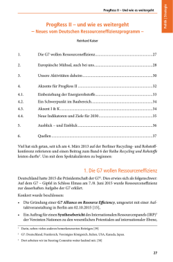 ProgRess II – und wie es weitergeht
