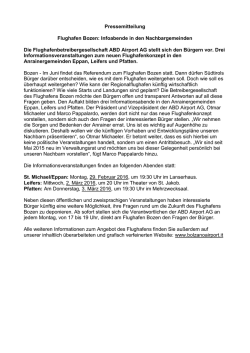Infoabende in den Nachbargemeinden