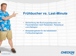 CHECK24: Frühbucher vs. Last