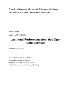 Last- und Performancetest des Open Data Services