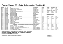 Fahrplan - Bollschweiler Teufel