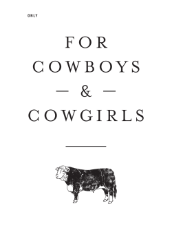 for cowboys & cowgirls