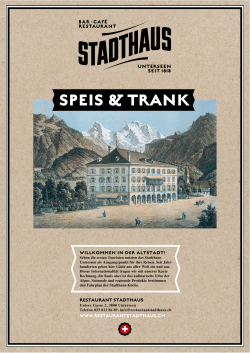 speis & trank - Restaurant Stadthaus
