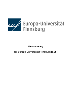 Hausordnung der Europa-Universität Flensburg (EUF)