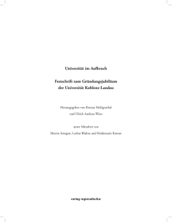 Universität im Aufbruch Festschrift zum Gründungsjubiläum der