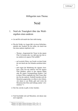 Lieferung 7: Hilfsgerüst zum Thema