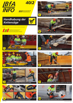 Handhabung der Kettensäge - Schweizerischer Baumeisterverband