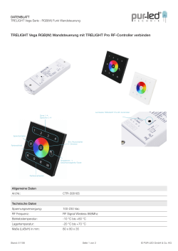 TRELIGHT Vega RGB(W) Wandsteuerung mit TRELIGHT Pro RF