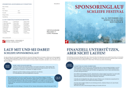 sponsoringlauf - Stiftung Schleife