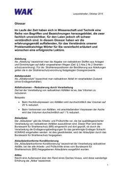 Glossar Im Laufe der Zeit haben sich in Wissenschaft und Technik